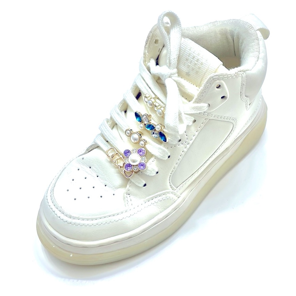 Zara High-Top Sneakers With Removable Jewels, Size  EU31